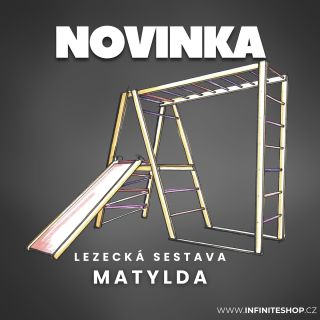 Lezecká sestava Matylda 🧗‍♂️ Dětské hřiště přímo v pokojíčku! 🏠 Díky této sestavě zajistíte dětem dostatek pohybu a...
